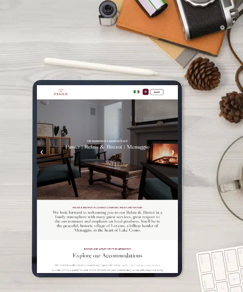 Sito web per b&b sul lago di Como